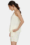Zivame Three Musketeers Cotton Shorts Set - Yellow — thumbnail 2