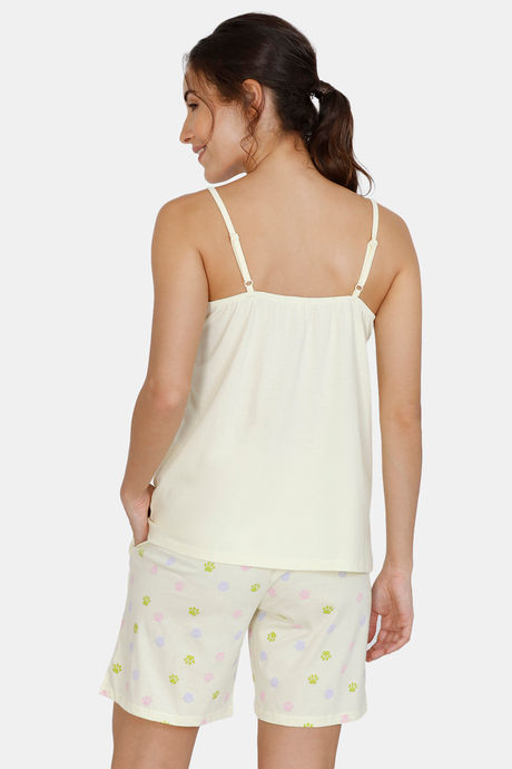 Zivame Three Musketeers Cotton Shorts Set - Yellow — image 3