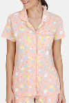 Zivame Three Musketeers Cotton Shorts Set - Peach — thumbnail 5
