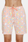 Zivame Three Musketeers Cotton Shorts Set - Peach — thumbnail 6