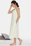 Zivame Three Musketeers Cotton Mid Length Nightdress - Yellow — thumbnail 2
