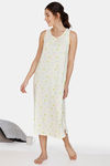 Zivame Three Musketeers Cotton Mid Length Nightdress - Yellow — thumbnail 4
