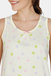 Zivame Three Musketeers Cotton Mid Length Nightdress - Yellow — thumbnail 5