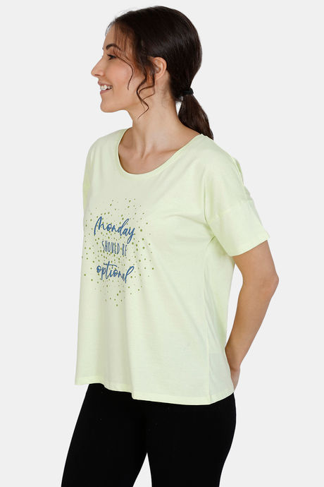 Zivame Checkered Cotton Top - Green — image 2