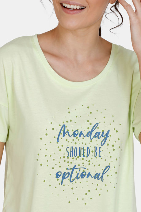 Zivame Checkered Cotton Top - Green — image 5