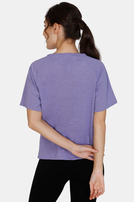 Zivame Grapic Print Cotton Top - Purple — image 3