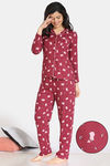Zivame Pretty Pigs Cotton Pyjama Set - Rhododendron — thumbnail 1