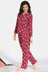 Zivame Pretty Pigs Cotton Pyjama Set - Rhododendron — thumbnail 2