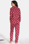 Zivame Pretty Pigs Cotton Pyjama Set - Rhododendron — thumbnail 3