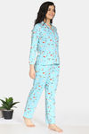 Zivame Pretty Pigs Cotton Pyjama Set - Plume — thumbnail 2