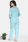 Zivame Pretty Pigs Cotton Pyjama Set - Plume — thumbnail 3