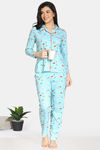 Zivame Pretty Pigs Cotton Pyjama Set - Plume — thumbnail 4
