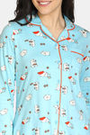 Zivame Pretty Pigs Cotton Pyjama Set - Plume — thumbnail 5