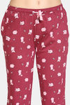Zivame Pretty Pigs Cotton Pyjama Set - Rhododendron — thumbnail 6