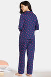 Zivame Pretty Pigs Cotton Pyjama Set - Navy Blue — thumbnail 3
