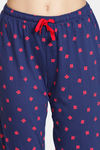 Zivame Pretty Pigs Cotton Pyjama Set - Navy Blue — thumbnail 6