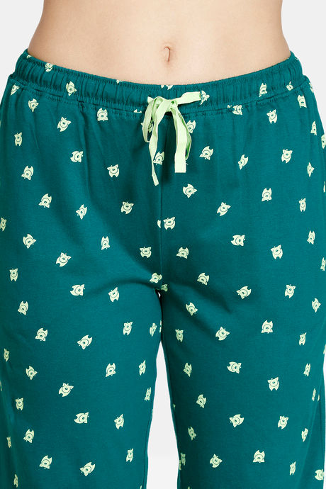 Zivame Pretty Pigs Cotton Pyjama Set - Green — image 6