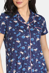 Zivame Barnyard Cotton Pyjama Set - Navy Blue — thumbnail 5