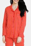 Zivame Sleep Assorted Collar Neck Long Sleeve Top - Orange — thumbnail 4