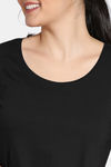 Zivame Sleep Assorted Round Neck Long Sleeve Top - Black — thumbnail 4