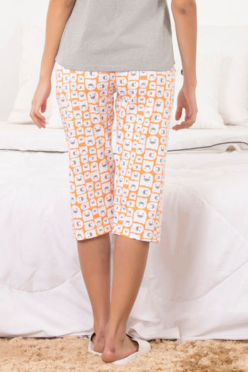 Zivame Sleep Assorted Capri - Orange — image 3