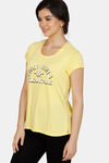 Zivame Queen Bee Poly Cotton Top - Yellow — thumbnail 2