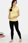 Zivame Queen Bee Poly Cotton Top - Yellow — thumbnail 4