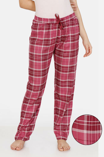 Zivame Classic Woven Pyjama - Maroon