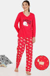 Zivame Crazy Farm Cotton Pyjama Set - Red — thumbnail 1