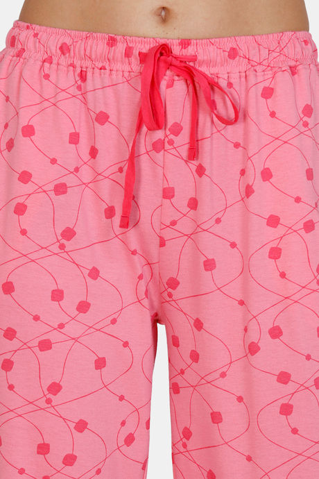 Zivame In Rhythm Cotton Pyjama Set - Pink — image 6