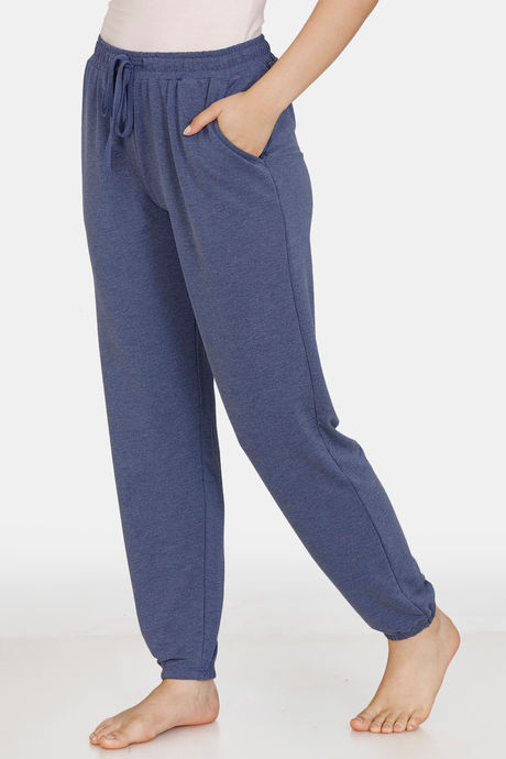 Zivame Lounge Viscose Blend Slouchy Joggers - Navy Blue — image 2