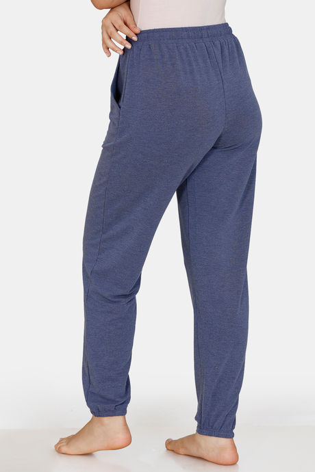 Zivame Lounge Viscose Blend Slouchy Joggers - Navy Blue — image 3