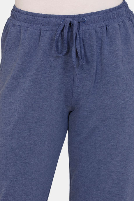 Zivame Lounge Viscose Blend Slouchy Joggers - Navy Blue — image 5