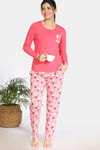 Zivame Barnyard Knit Cotton Pyjama Set - Pink — thumbnail 4