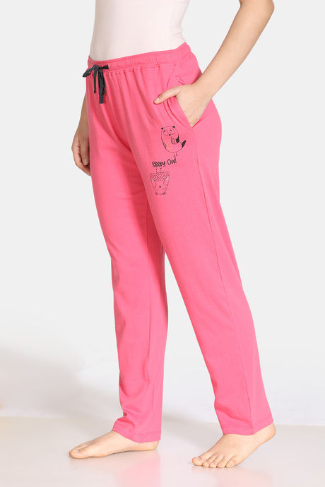 Zivame Sleepy Owl Cotton Pyjama - Pink — image 2
