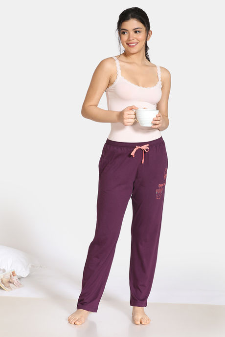 Zivame Sleepy Owl Cotton Pyjama - Purple — image 4