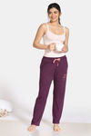 Zivame Sleepy Owl Cotton Pyjama - Purple — thumbnail 4