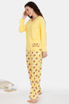 Zivame Sweet Treats Cotton Pyjama Set - Yellow — thumbnail 2