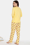 Zivame Sweet Treats Cotton Pyjama Set - Yellow — thumbnail 3
