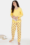 Zivame Sweet Treats Cotton Pyjama Set - Yellow — thumbnail 4