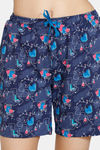 Zivame Doodle Cotton Shorts Set - Navy Blue — thumbnail 6