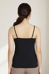 Zivame Knit Cotton Camisole - Black — thumbnail 2