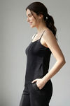 Zivame Knit Cotton Camisole - Black — thumbnail 3