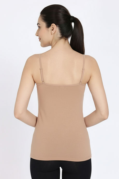 Zivame Knit Cotton Camisole - Skin — image 3
