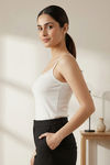 Zivame Knit Cotton Camisole - White — thumbnail 2