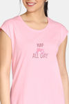 Zivame Pretty Pigs Cotton Capri Set - Wild Dove — thumbnail 5