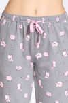 Zivame Pretty Pigs Cotton Capri Set - Wild Dove — thumbnail 6