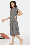 Zivame Crazy Farm Antiviral Finish Cotton Mid Length Nightdress - High Rise — thumbnail 2
