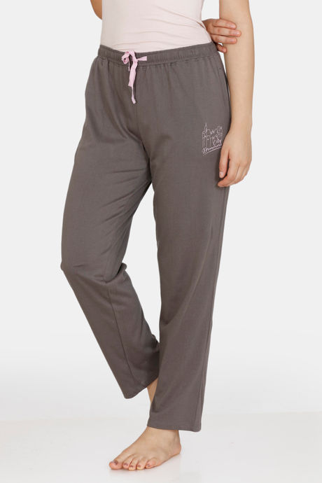 Zivame Queen Bee Antiviral Finish Cotton Pyjama - Grey — image 2