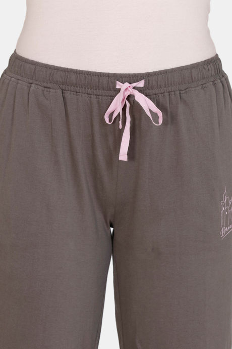 Zivame Queen Bee Antiviral Finish Cotton Pyjama - Grey — image 5